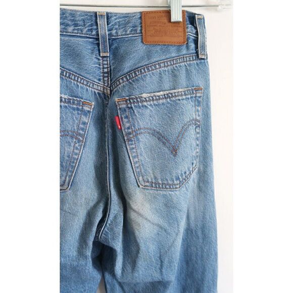 Levi's Ribcage Straight Ankle Blue Jeans - Size 25 - Picture 7 of 7